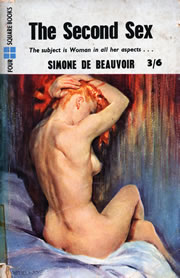 Cover image from a 1960 edition of Simone De Beauvoir's The Second Sex.